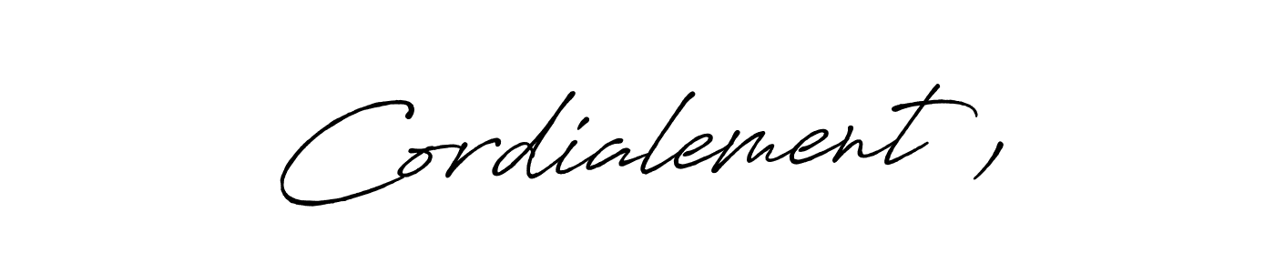 Cordialement , stylish signature style. Best Handwritten Sign (Antro_Vectra_Bolder) for my name. Handwritten Signature Collection Ideas for my name Cordialement ,. Cordialement , signature style 7 images and pictures png