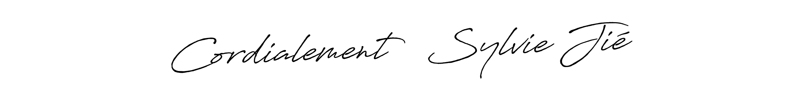 Similarly Antro_Vectra_Bolder is the best handwritten signature design. Signature creator online .You can use it as an online autograph creator for name Cordialement   Sylvie Jié. Cordialement   Sylvie Jié signature style 7 images and pictures png