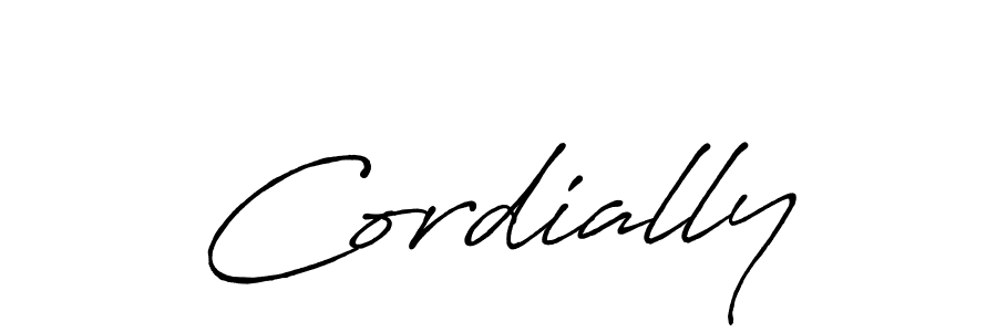How to make Cordially signature? Antro_Vectra_Bolder is a professional autograph style. Create handwritten signature for Cordially name. Cordially signature style 7 images and pictures png