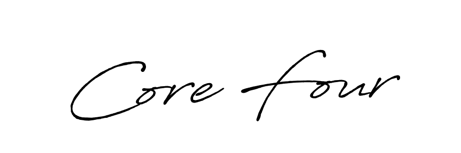 Also we have Core Four name is the best signature style. Create professional handwritten signature collection using Antro_Vectra_Bolder autograph style. Core Four signature style 7 images and pictures png