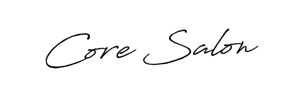 Design your own signature with our free online signature maker. With this signature software, you can create a handwritten (Antro_Vectra_Bolder) signature for name Core Salon. Core Salon signature style 7 images and pictures png