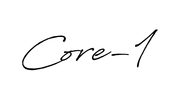 How to make Core-1 signature? Antro_Vectra_Bolder is a professional autograph style. Create handwritten signature for Core-1 name. Core-1 signature style 7 images and pictures png