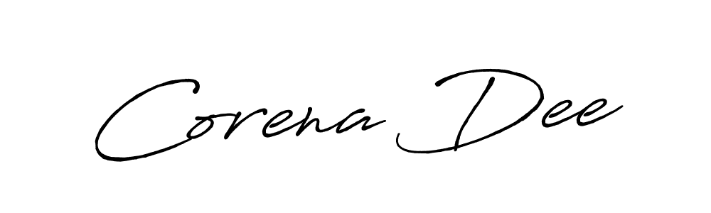 Use a signature maker to create a handwritten signature online. With this signature software, you can design (Antro_Vectra_Bolder) your own signature for name Corena Dee. Corena Dee signature style 7 images and pictures png