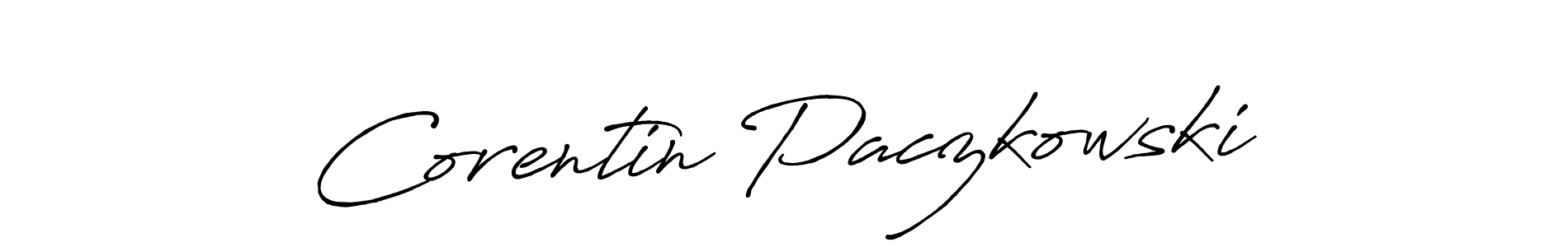 Create a beautiful signature design for name Corentin Paczkowski. With this signature (Antro_Vectra_Bolder) fonts, you can make a handwritten signature for free. Corentin Paczkowski signature style 7 images and pictures png