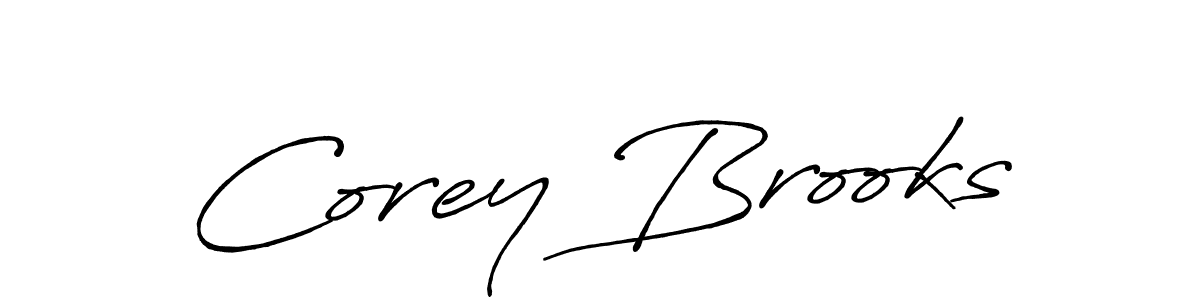 Corey Brooks stylish signature style. Best Handwritten Sign (Antro_Vectra_Bolder) for my name. Handwritten Signature Collection Ideas for my name Corey Brooks. Corey Brooks signature style 7 images and pictures png