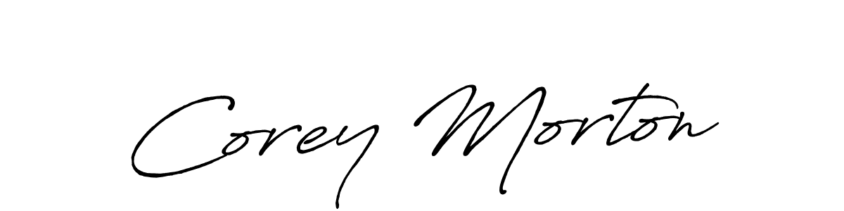 Create a beautiful signature design for name Corey Morton. With this signature (Antro_Vectra_Bolder) fonts, you can make a handwritten signature for free. Corey Morton signature style 7 images and pictures png