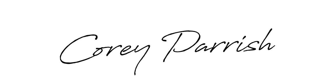 Design your own signature with our free online signature maker. With this signature software, you can create a handwritten (Antro_Vectra_Bolder) signature for name Corey Parrish. Corey Parrish signature style 7 images and pictures png