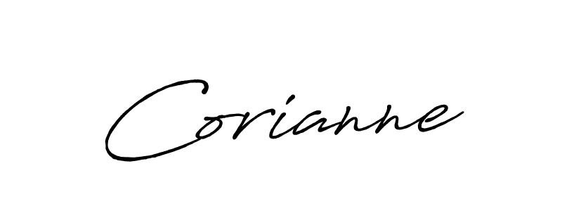 How to make Corianne signature? Antro_Vectra_Bolder is a professional autograph style. Create handwritten signature for Corianne name. Corianne signature style 7 images and pictures png