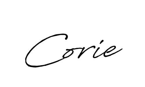 How to make Corie name signature. Use Antro_Vectra_Bolder style for creating short signs online. This is the latest handwritten sign. Corie signature style 7 images and pictures png