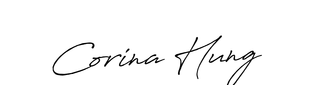 Similarly Antro_Vectra_Bolder is the best handwritten signature design. Signature creator online .You can use it as an online autograph creator for name Corina Hung. Corina Hung signature style 7 images and pictures png