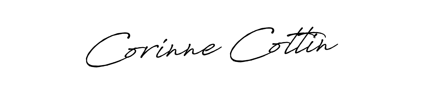 Corinne Cottin stylish signature style. Best Handwritten Sign (Antro_Vectra_Bolder) for my name. Handwritten Signature Collection Ideas for my name Corinne Cottin. Corinne Cottin signature style 7 images and pictures png