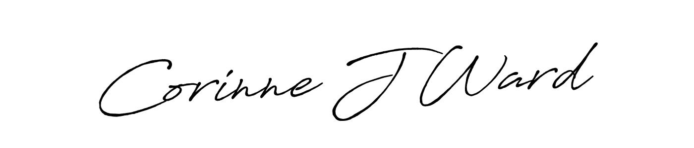 Corinne J Ward stylish signature style. Best Handwritten Sign (Antro_Vectra_Bolder) for my name. Handwritten Signature Collection Ideas for my name Corinne J Ward. Corinne J Ward signature style 7 images and pictures png