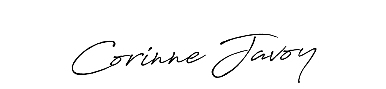 How to make Corinne Javoy name signature. Use Antro_Vectra_Bolder style for creating short signs online. This is the latest handwritten sign. Corinne Javoy signature style 7 images and pictures png