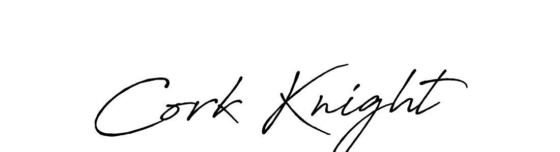 Create a beautiful signature design for name Cork Knight. With this signature (Antro_Vectra_Bolder) fonts, you can make a handwritten signature for free. Cork Knight signature style 7 images and pictures png