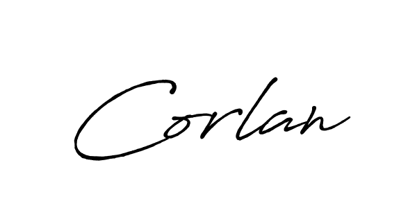 Design your own signature with our free online signature maker. With this signature software, you can create a handwritten (Antro_Vectra_Bolder) signature for name Corlan. Corlan signature style 7 images and pictures png