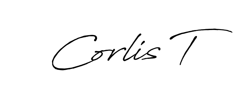 This is the best signature style for the Corlis T name. Also you like these signature font (Antro_Vectra_Bolder). Mix name signature. Corlis T signature style 7 images and pictures png