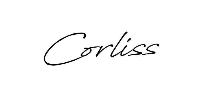 Design your own signature with our free online signature maker. With this signature software, you can create a handwritten (Antro_Vectra_Bolder) signature for name Corliss. Corliss signature style 7 images and pictures png