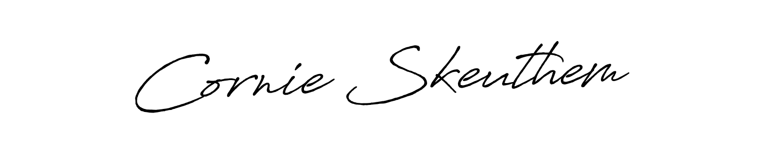 How to make Cornie Skeuthem name signature. Use Antro_Vectra_Bolder style for creating short signs online. This is the latest handwritten sign. Cornie Skeuthem signature style 7 images and pictures png