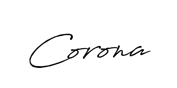 How to make Corona name signature. Use Antro_Vectra_Bolder style for creating short signs online. This is the latest handwritten sign. Corona signature style 7 images and pictures png