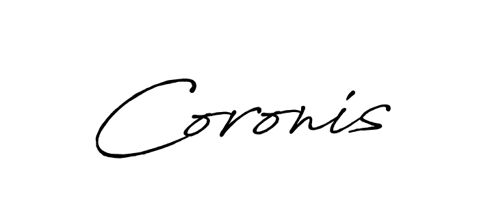 Make a beautiful signature design for name Coronis. With this signature (Antro_Vectra_Bolder) style, you can create a handwritten signature for free. Coronis signature style 7 images and pictures png