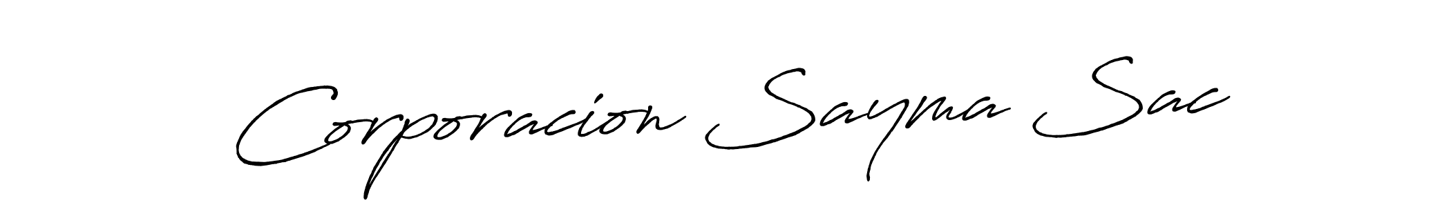 Also we have Corporacion Sayma Sac name is the best signature style. Create professional handwritten signature collection using Antro_Vectra_Bolder autograph style. Corporacion Sayma Sac signature style 7 images and pictures png