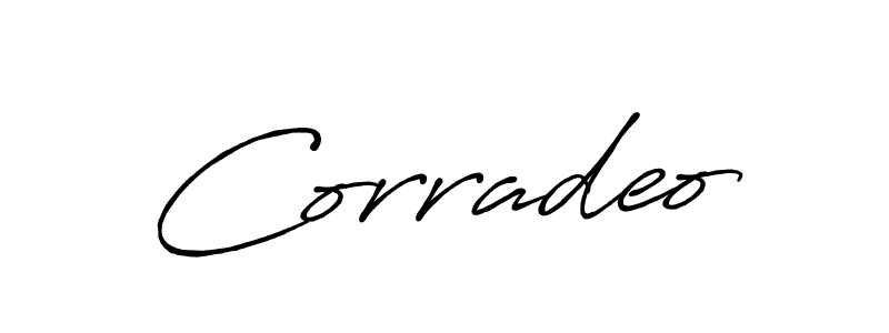 You should practise on your own different ways (Antro_Vectra_Bolder) to write your name (Corradeo) in signature. don't let someone else do it for you. Corradeo signature style 7 images and pictures png