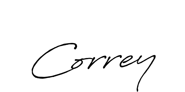 Antro_Vectra_Bolder is a professional signature style that is perfect for those who want to add a touch of class to their signature. It is also a great choice for those who want to make their signature more unique. Get Correy name to fancy signature for free. Correy signature style 7 images and pictures png