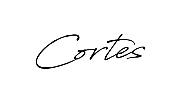 Make a beautiful signature design for name Cortes. With this signature (Antro_Vectra_Bolder) style, you can create a handwritten signature for free. Cortes signature style 7 images and pictures png