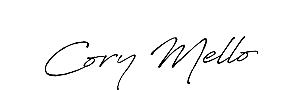 Make a beautiful signature design for name Cory Mello. With this signature (Antro_Vectra_Bolder) style, you can create a handwritten signature for free. Cory Mello signature style 7 images and pictures png