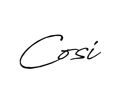 Create a beautiful signature design for name Cosi. With this signature (Antro_Vectra_Bolder) fonts, you can make a handwritten signature for free. Cosi signature style 7 images and pictures png