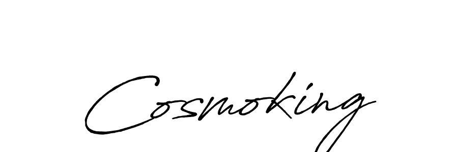 Use a signature maker to create a handwritten signature online. With this signature software, you can design (Antro_Vectra_Bolder) your own signature for name Cosmoking. Cosmoking signature style 7 images and pictures png