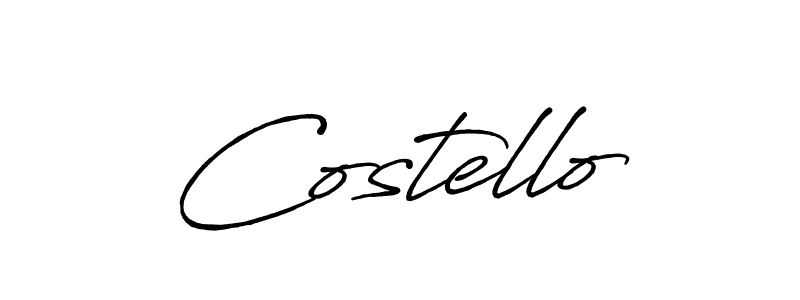 Use a signature maker to create a handwritten signature online. With this signature software, you can design (Antro_Vectra_Bolder) your own signature for name Costello. Costello signature style 7 images and pictures png