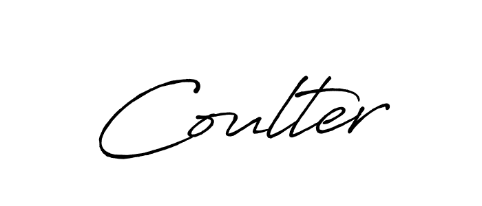 Create a beautiful signature design for name Coulter. With this signature (Antro_Vectra_Bolder) fonts, you can make a handwritten signature for free. Coulter signature style 7 images and pictures png