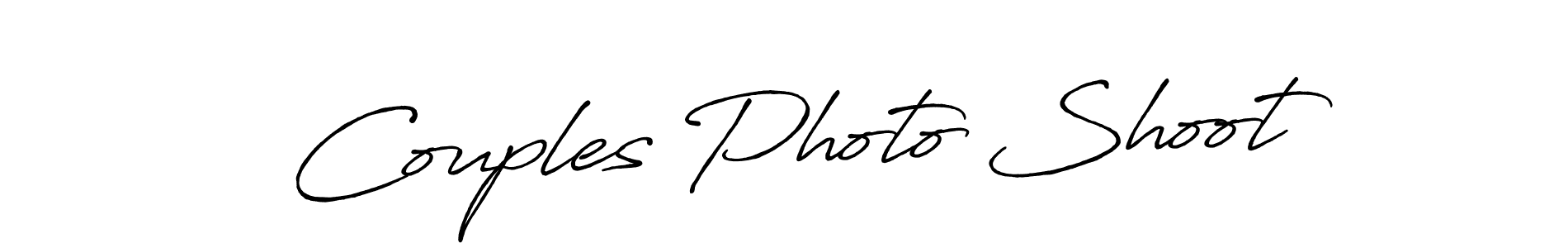 Create a beautiful signature design for name Couples Photo Shoot. With this signature (Antro_Vectra_Bolder) fonts, you can make a handwritten signature for free. Couples Photo Shoot signature style 7 images and pictures png
