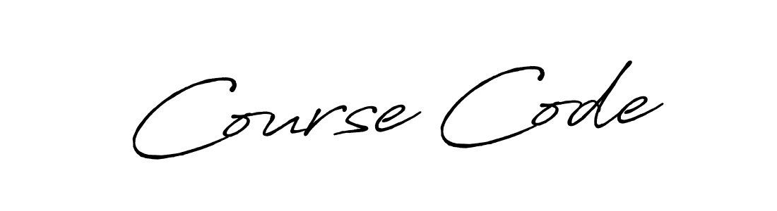 How to make Course Code name signature. Use Antro_Vectra_Bolder style for creating short signs online. This is the latest handwritten sign. Course Code signature style 7 images and pictures png