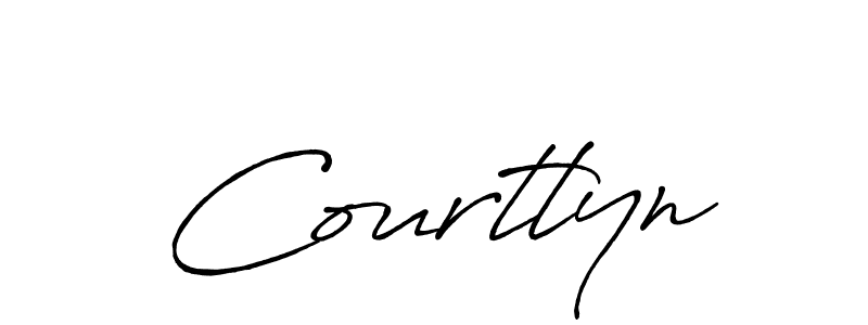 Create a beautiful signature design for name Courtlyn. With this signature (Antro_Vectra_Bolder) fonts, you can make a handwritten signature for free. Courtlyn signature style 7 images and pictures png