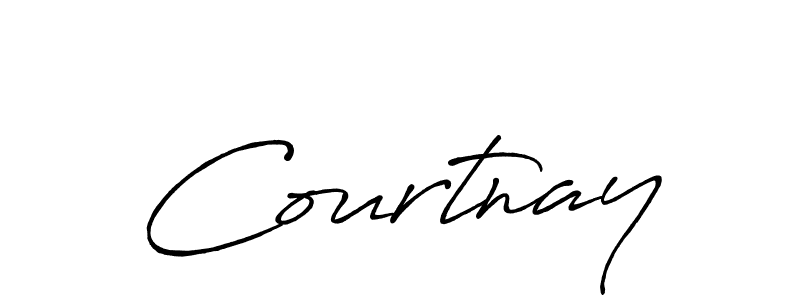 Make a beautiful signature design for name Courtnay. With this signature (Antro_Vectra_Bolder) style, you can create a handwritten signature for free. Courtnay signature style 7 images and pictures png