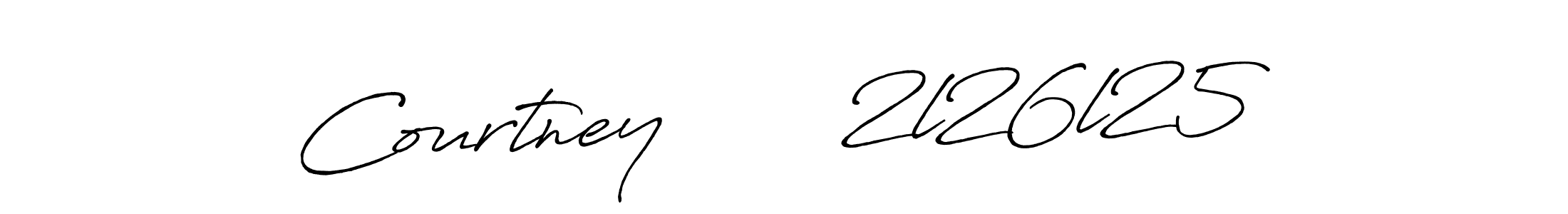 Create a beautiful signature design for name Courtney       2l26l25. With this signature (Antro_Vectra_Bolder) fonts, you can make a handwritten signature for free. Courtney       2l26l25 signature style 7 images and pictures png