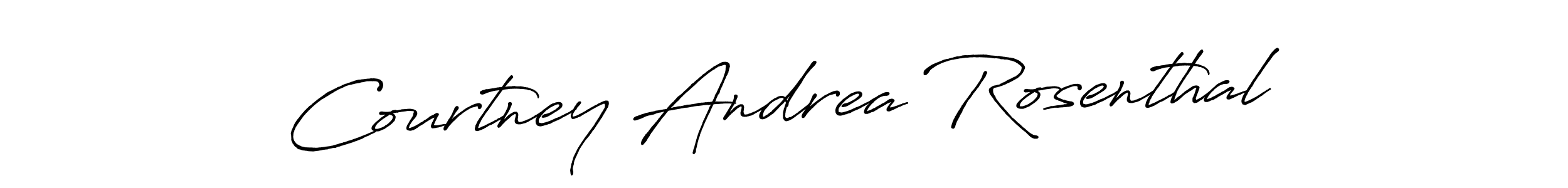 Make a beautiful signature design for name Courtney Andrea Rosenthal. With this signature (Antro_Vectra_Bolder) style, you can create a handwritten signature for free. Courtney Andrea Rosenthal signature style 7 images and pictures png