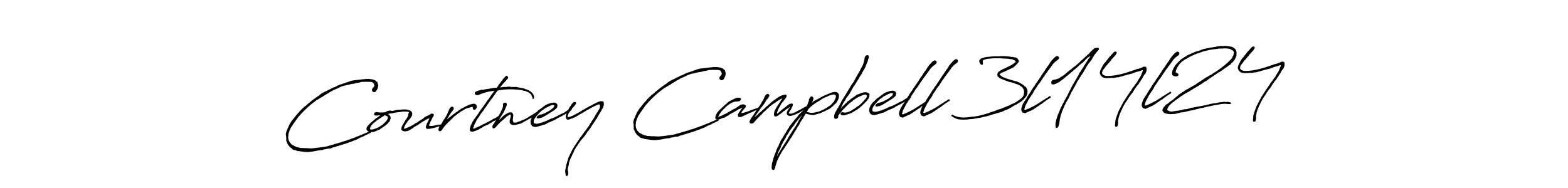 Design your own signature with our free online signature maker. With this signature software, you can create a handwritten (Antro_Vectra_Bolder) signature for name Courtney Campbell 3l14l24. Courtney Campbell 3l14l24 signature style 7 images and pictures png