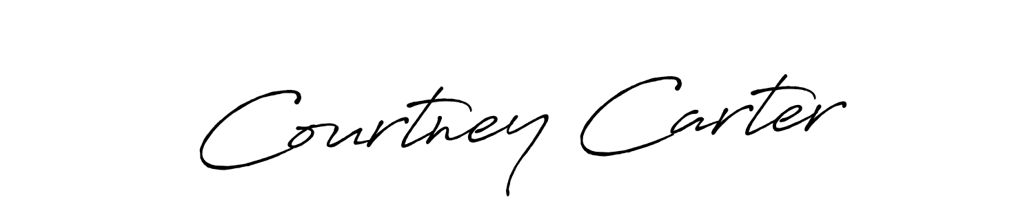 Make a beautiful signature design for name Courtney Carter. With this signature (Antro_Vectra_Bolder) style, you can create a handwritten signature for free. Courtney Carter signature style 7 images and pictures png