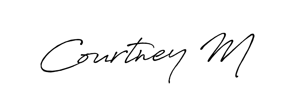 How to Draw Courtney M signature style? Antro_Vectra_Bolder is a latest design signature styles for name Courtney M. Courtney M signature style 7 images and pictures png