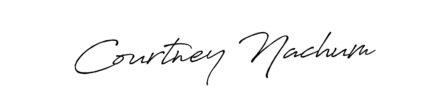 Design your own signature with our free online signature maker. With this signature software, you can create a handwritten (Antro_Vectra_Bolder) signature for name Courtney Nachum. Courtney Nachum signature style 7 images and pictures png