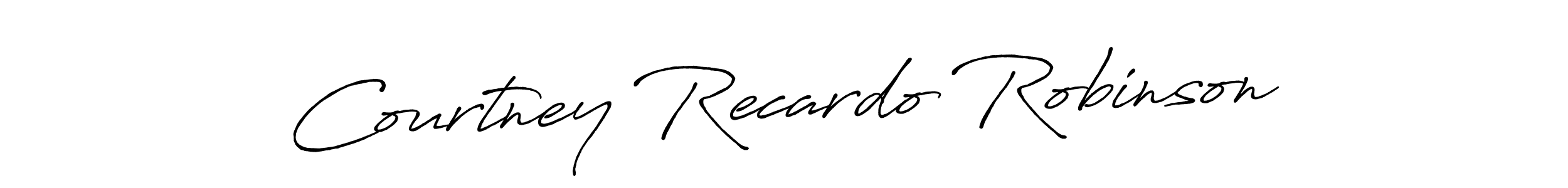 Design your own signature with our free online signature maker. With this signature software, you can create a handwritten (Antro_Vectra_Bolder) signature for name Courtney Recardo Robinson. Courtney Recardo Robinson signature style 7 images and pictures png