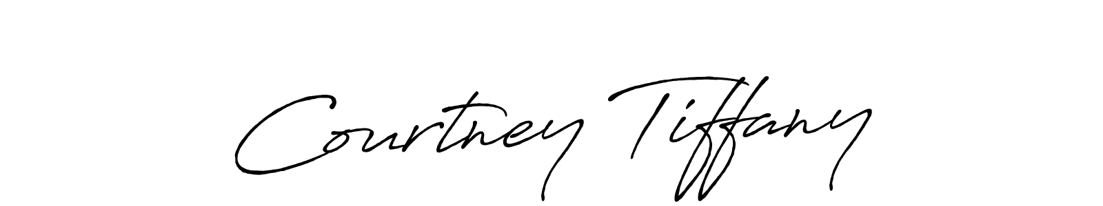 How to make Courtney Tiffany signature? Antro_Vectra_Bolder is a professional autograph style. Create handwritten signature for Courtney Tiffany name. Courtney Tiffany signature style 7 images and pictures png