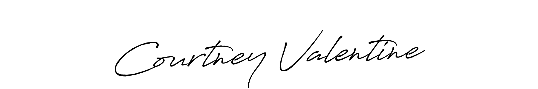 Create a beautiful signature design for name Courtney Valentine. With this signature (Antro_Vectra_Bolder) fonts, you can make a handwritten signature for free. Courtney Valentine signature style 7 images and pictures png