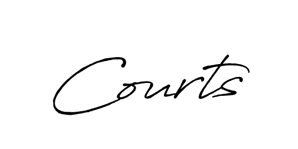 How to make Courts signature? Antro_Vectra_Bolder is a professional autograph style. Create handwritten signature for Courts name. Courts signature style 7 images and pictures png