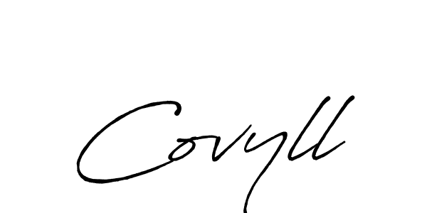 Make a beautiful signature design for name Covyll. With this signature (Antro_Vectra_Bolder) style, you can create a handwritten signature for free. Covyll signature style 7 images and pictures png