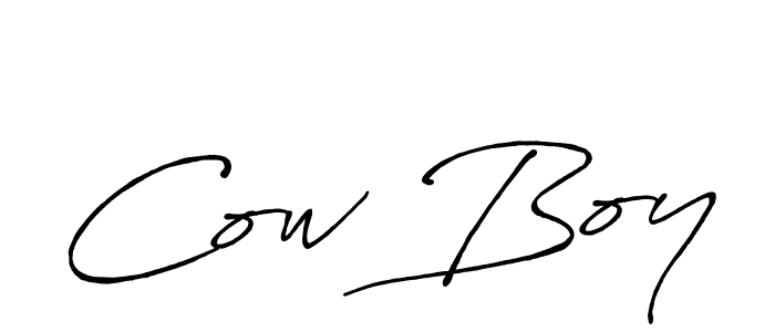 Create a beautiful signature design for name Cow Boy. With this signature (Antro_Vectra_Bolder) fonts, you can make a handwritten signature for free. Cow Boy signature style 7 images and pictures png