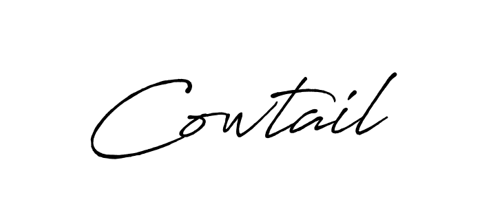 How to make Cowtail name signature. Use Antro_Vectra_Bolder style for creating short signs online. This is the latest handwritten sign. Cowtail signature style 7 images and pictures png
